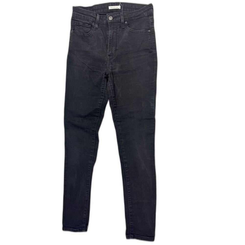 Levis 721 Size 29 Womens Jeans Black High Rise Skinny Stretch